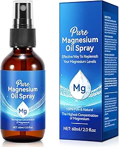 Genric Magnezyum Yağı, Ayaklar için Magnezyum Saf Yağı, Nourish Skin ve Uykuyu Teşvik Ediyor, Topical Magnezyum Oil 2 Fl.Oz
