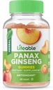 Lifeable Panax Ginseng Supplement | Great Tasting Ginseng Supplements | Panax Ginsengi | Kadınlar için Bronz Gummies, Erkekler, Yetişkinler | 90 Gummies