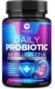 Probiyotikler 60 Milyar CFU - 10 Strains + Digestive Enzymes & Prebiyotiks - Kadınlar ve Erkekler için En İyi Probiyotik, Destekler Immune, Gut Health, Occasional Constipation, Diarrhea, Gas & Bloating - 120 Capsules