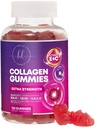 Κολλαγόνο Peptides Gummies με 2500 mcg Βιοτίνη - Υδρολυμένη πρωτεΐνη τύπου I & III Multi Collagen συμπλήρωμα με βιταμίνη C & ψευδάργυρο - Υποστήριξη για τα μαλλιά, το δέρμα, τα νύχια, Νόστιμο Ρόδι Γεύση - 120 Gummies