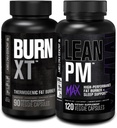 Jacked Factory Burn XT Thermogenic Fat Burner - Appetite Suppressant & Nootropic Energy Booster (90 Capsules) & Lean PM Max High-Performance Weight Loss, Sleep Support | (120 Capsules)