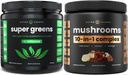NutraChamps Super Greens Άγευστα & Super Μανιτάρια: Ultimate Brain, Gut & Body Boost