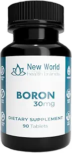 30 mg Boron Tabletleri - 90 Tabletler | Yeni Dünya Sağlık Markaları | Trace Mineralleri Bedeninizin Optimal Sağlık ve Sağlık Koruması Gerekiyor