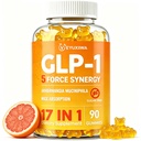 GLP-1 Supplement for Women, 5X GLP-1 Blends with Akkermansia Probiotic & Berberine, 17-in-1 High Efficiency GLP-1 Probiotic Gummies , for Energy, Digestion & Gut, Yuzu Flavor, Sugar Free - 90 Gummies