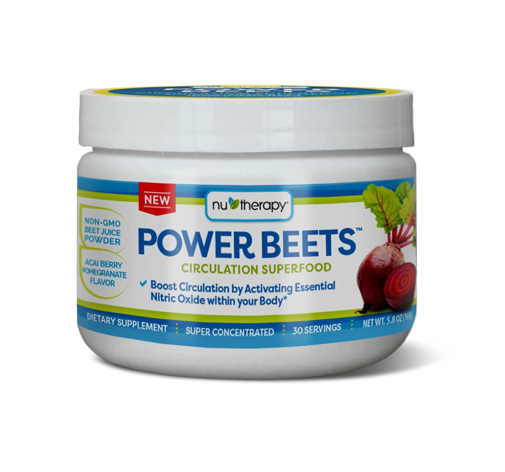 Nu-Therapy Power Beets - Super Tempd Circulation Superfood - Diyetsel Supplement – Delicious Acai Berry Pomegranate Flavor – Non-GMO Beet Juice - 30 Hizmet, kırmızı, 5.8 Ounce (GMO Arıt Suyu)