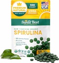 En İyi Spirulina Tabletleri - Organik Spirulina Tabletleri 500 $ - Doğal Spirulinas Immune Support Muscle growth, Energy Boost w/Chlorophyll - Yüksek Protein, GMOB
