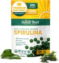 Sunlit Best Spirulina Tablets - Βιολογικά δισκία Spirulina USDA Premium 500 Count - Φυσικό Spirulinas Βιολογικό Έγκαυμα για την Ανοσολογική Υποστήριξη Ανάπτυξη των μυών, Ενέργεια Boost w / Χλωροφύλλη - Υψηλή Πρωτεΐνη, Μη ΓΤΟ