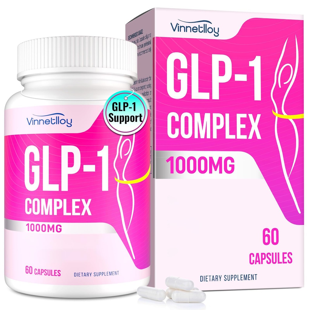 GLP-1 Supplement for Women & Men, GLP1 Supplements Women, Natural GLP1 for Immune, Digestion, Gut, GLP-1 Levels and Overall Health, Vegan - 60 Capsules