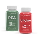 LongLifeNutri Palmitoylethanolamide 400 mg + Uridine 300 mg Bundle - 120 + 120 Vegetarian Capsules, 4-Month Supply, Discomfort & Mental Performance, Made in USA