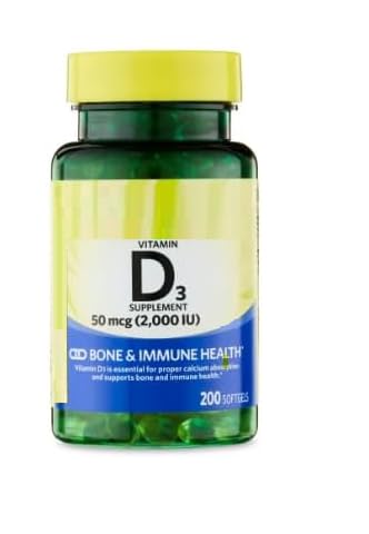 SEDLAV Vitamin D3 Supplement, 50 Mcg (2,000 IU), 200 Count Capsule Format Designed