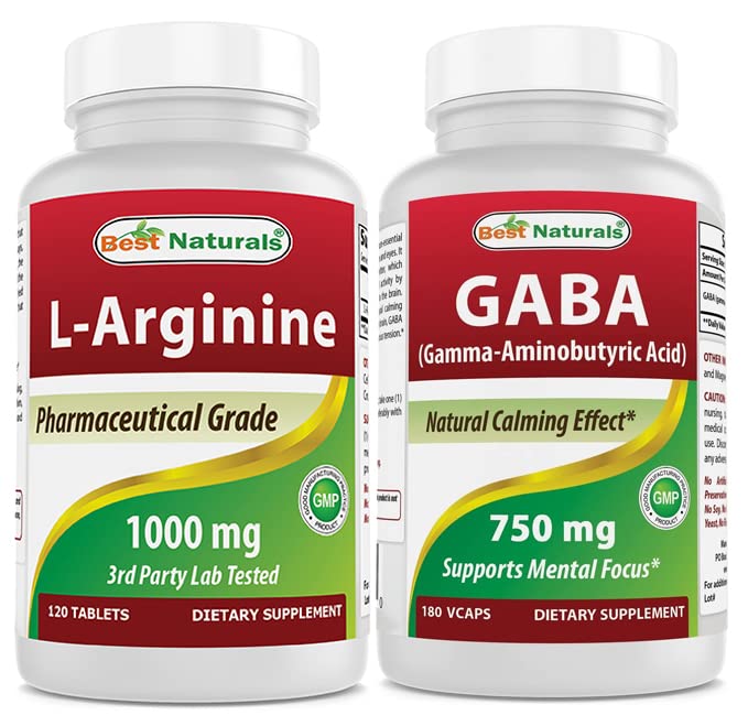 Best Naturals L-αργινίνη 1000 mg & συμπλήρωμα GABA 750mg