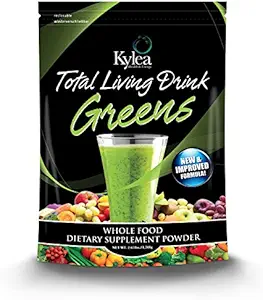 Total Living Drink Greens Superfood Powder - (2,65 lbs Bag, 30 Σερβιέτες, 60 Συστατικά) - Ένζυμα, Αντιοξειδωτικά, Βότανα, Προβιοτικά, Βιταμίνες και Ορυκτά.