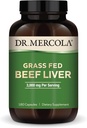 Dr. Mercola Grass Fed Beef Liver, 30 Hizmet (180 Capsules), 3.000 mg Per Servis, Diyetsel Tamam, Destekler Immune Heath, Non-GMO