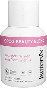 Isotonix OPC-3 Beauty Mix Toz | Collagen Support with Pycnogenol®, Grape Seed & Red Wine Extract | Hair Skin and Nails Supplement with Biotin & Hyaluronic Acid | Antioxy Toz - 90 Servisler