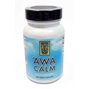 "Awa Calm Capsules - Kava-Based Herbal Supplement with %30 Kavalatone, Calamus Root, Passion Flower, Lemon Balm & Hops (120 Capsules)