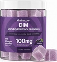 kindnature DIM Gummies 100mg – Hormone Balance Support for Women – Diindolylmethane Supplement for Estrogen Metabolism, Menopause & Skin Wellness – Vegan, Non-GMO, Gluten-Free – 60 Gummies
