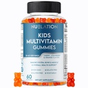 Kids Multivitamin Gummies - 14 Essential Vitamins & Minerals for Children Ages 2-13, Vegetarian Gelatin-Free Daily Immune Support, Non-GMO Pectin Gummy Vitamins, 60 Count (30-60 Servings)