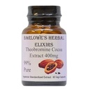 Theobromine Cocoa Extract% 99 | High-Purity Theobroma Cacao | 400 mg Per Capsule | 60 Vegan Capsules | Stearate-Free,mix-Free, Glass Şişed