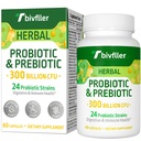 Kadınlar için Probiyotikler 300 Milyar CFU, 24 Strains Probiyotik+15 Organik Herbs Prebiyotikler, Pre and Probiyotikler, Digestive Health, Immune & Gut, Diarrhea, Bloating, Vegan, 2 Ay Supply