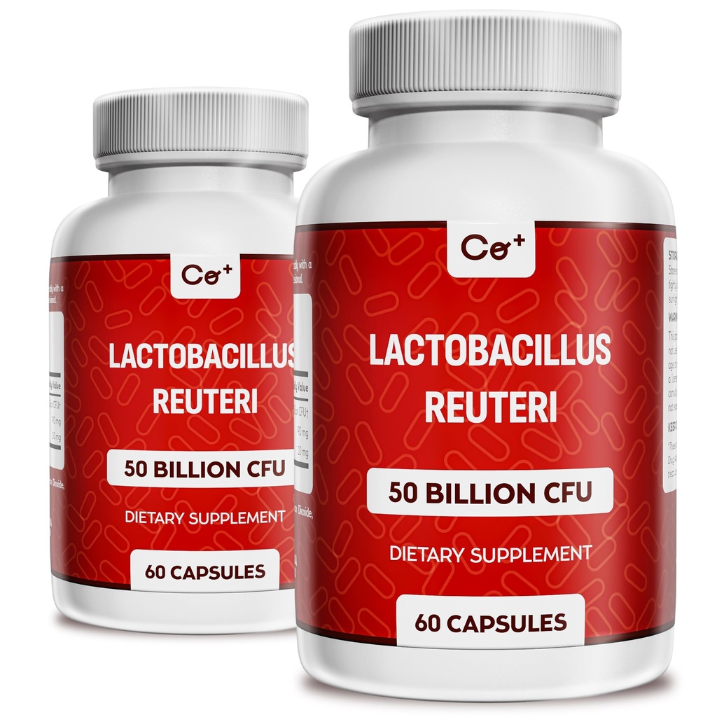 Coolinario L Reuteri Probiotics for Digestive Health | 50 Billion CFU | Lactobacillus Reuteri Supplement | 60 Vegetarian Capsules | 1 Daily Capsule, 4 Month Supply (2-Pack)