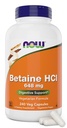 Τώρα Betaine HCl 648mg 240 κάψουλες Veg (πακέτο των 2) - συμπλήρωμα διεγερτικών ενζύμων - Ενισχυμένο με Pepsin Protease για την υποστήριξη της πρωτεϊνικής πέψης