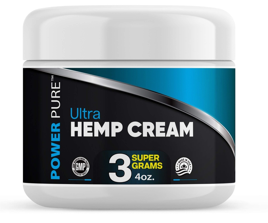 Power Pure 3000MG Hemp Cream 4 Ounce. Do Not Be Fooled by other Hemp Creams Making False Claims of 240,000,000MG. 24 Hour Effect