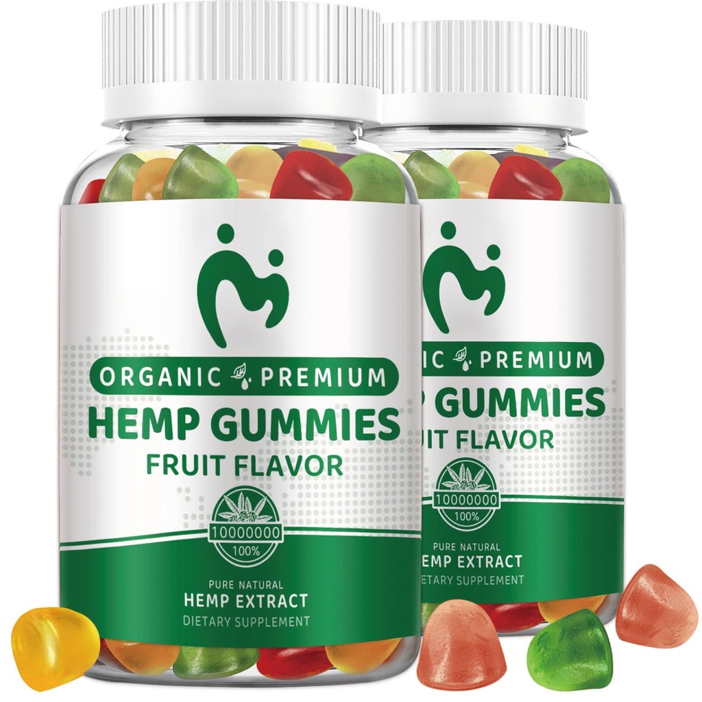 (2 Pack) Hemp Gummies for Sleep, Pain, Relaxation & Anxiety - Natural Pure Extra Strength Hemp Oil Extract