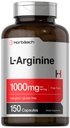 Horbäach L Arginine 1000 mg Capsules | 150 Toz Pills | Free Form | Non-GMO & Gluten Free Supplement Supplement Supplement