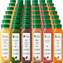 7 Günlük Protein Suyu Raw Fountain tarafından Temizlendi, All Natural Raw Detox Cleanse, Cold Pressed Meyveler, Sebzeler, Vanilla ve Chocolate Flavor, Tasty ve Enerjilendirme, 42 Şişe 12oz, 3 Ginger Shots