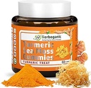 HERBOGANIC Turmeric Sea Moss Gummies - Natural Diyetary and Herbal Supplement for Skin and Energy Support with Sea Moss, Boost Immune System - 60 Gummies