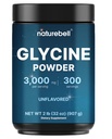 Glycine Powder, 300 Servings (2 lb) – 3,000 mg Free-Form Glycine Per Serving – Unflavored Pure Powder – Non-GMO, cGMP Manufactured