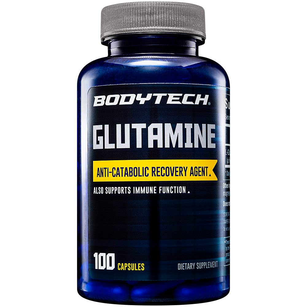BODYTECH Glutamine Anti-Katacks Recovery Agent & Immune Support (100 Capsules)