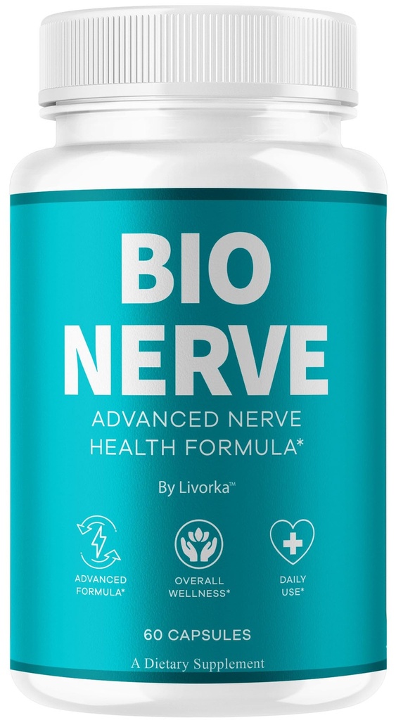 Bio Nerve - Official Bio Nerve Supplement Capsules Advanced Nerve Health Formula, BioNerve Premium Formula All Natural Support Reviews for Overal Health & Wellness, 60 Capsules for 1 Month