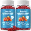 Ashwagandha Gummies for Women & Men - Ανοσολογική Υποστήριξη & Αυξημένη Ενέργεια - Ashwagandha Συμπληρώματα για Άνδρες & Γυναίκες - Φυσικό άρωμα φράουλα (120 Count)