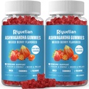 Ashwagandha Gummies for Women & Men - Ανοσολογική Υποστήριξη & Αυξημένη Ενέργεια - Ashwagandha Συμπληρώματα για Άνδρες & Γυναίκες - Φυσικό άρωμα φράουλα (120 Count)