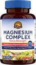 Vitalitown Magnezyum Kompleksi | 300 mg Elemental Mag | Magnezyum Citrate Glycinate Taurate Malate | Non-GMO, No Gluten, 90 Vegan Magnesio Capsules for Bone Brain Heart Heart
