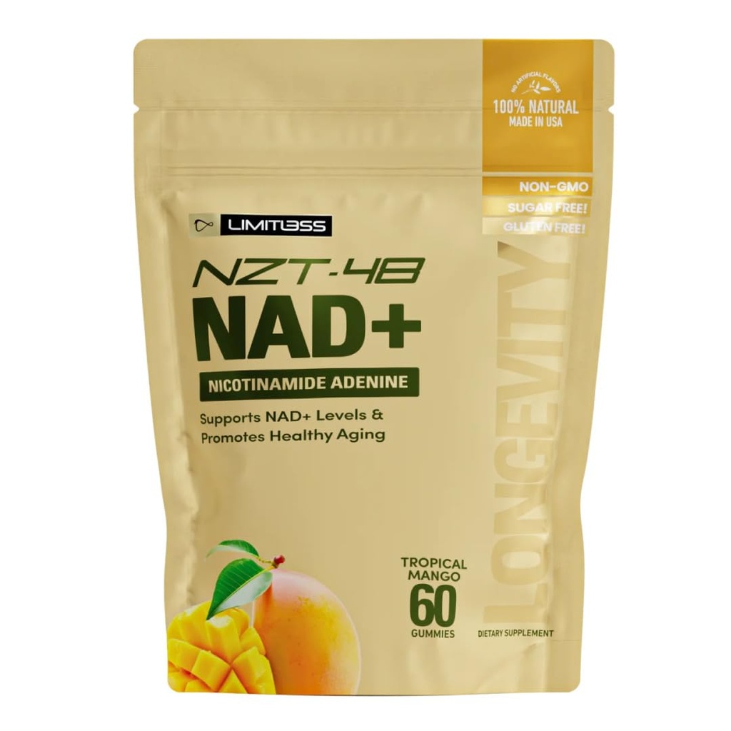 Limitless NZT-48 NAD+ Healthy Aging Gummies - 30 Day Supply