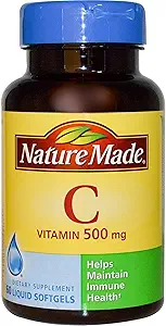 Φύση Φτιαγμένη βιταμίνη C 500 Mg Softgels, 60-Count