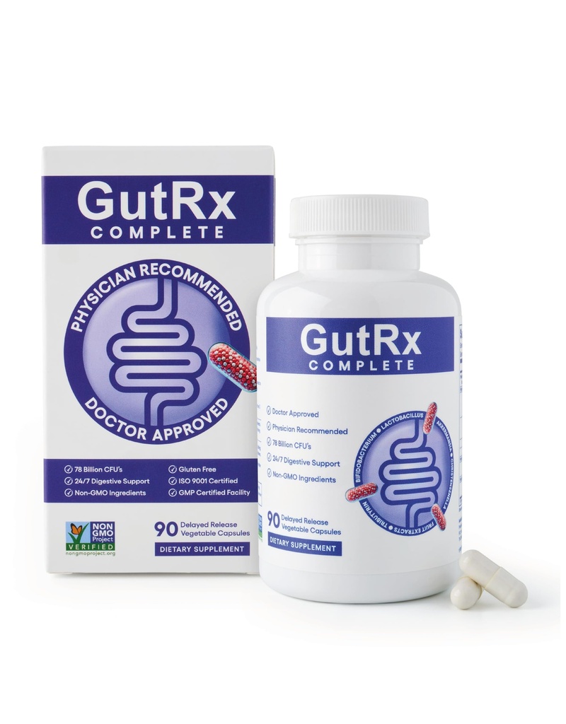 Complete Probiotic, Prebiotic, Postbiotic, GLP-1 Alternative with Akkermansia & Christensenella for Gas, Bloating, Gut Barrier & Microbiome Support – 78 Billion CFU – Enteric-Coated – 90 Count