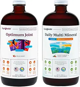 LIQUIDHEALTH Optimum Ortak Glucosamin Chondroitin Supplement & Daily Multi Mineral Erkekler ve Kadınlar için Çok Fazla Saç Saç Saç Saç Saç Saç Saç Saç, Bone & Joint Health, Immune Support - Made in USA, Non-GMOMO