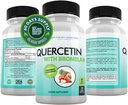 ΓΙΑΤΡΟΣ ΠΡΟΤΕΙΝΕΤΑΙ ΣΥΜΠΛΗΡΩΜΑ Quercetin 800mg w/Bromelain 165mg ανά σερβίροντας - 120 κάψουλες Veggie-πλήρης παροχή 60 ημερών, συμπλήρωμα βιταμίνης για την υποστήριξη & Bioflavonoids, χωρίς γλουτένη, μη ΓΤΟ