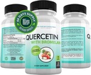 DOCTOR RECOMMENDED SUPPLEMENTS Quercetin 800 mg w/Bromelain 165 mg Per Servis- 120 Veggie Capsules-Full 60 Day Supply, Vitamin Supplement to Support & Bioflavonoids, Gluten Free, Non-GMO