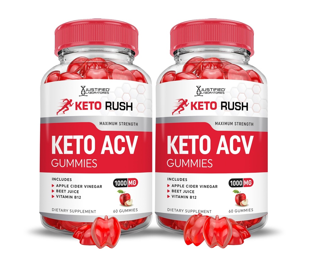 Justified Laboratories (2 Pack Keto Xin ACV Gummies Advanced Formula 1000MG Toz B12 Vegan Non GMO 120 Gummys
