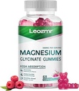 Γλυκινικό μαγνήσιο Gummies 1000mg - Συμπλήρωμα μαγνησίου χωρίς ζάχαρη με βιταμίνη D, B6, CoQ10 για υποστήριξη ηρεμίας & ύπνου - 60 Gummies Raspberry