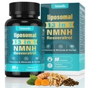 NMNH (Dihydronicotinamide Mononucleotide) 1000mg per Serving - NMN Alternative with Liposomal NAD+, Resveratrol & PQQ| Non-GMO, Gluten-Free | Supports Energy, Focus & Healthy Aging | 90 Capsules