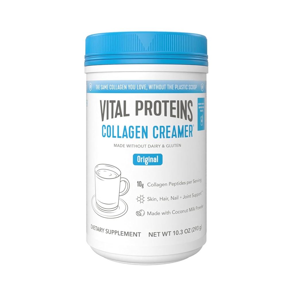 Vital Proteins Collagen Oz Toz - Saç, Skin & Nails Desteği için Orijinal Kahve Kremer, 10.3 Oz