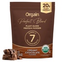 Orgain Organic Vegan Perfect Blend Protein Powder, 20g Clean Plant Protein, 7 Ingredients, <1g Sugar, Gluten Free, Non-GMO; No Artificial Flavors, Stevia Extract, Dairy or Soy Ingredients- Chocolate
