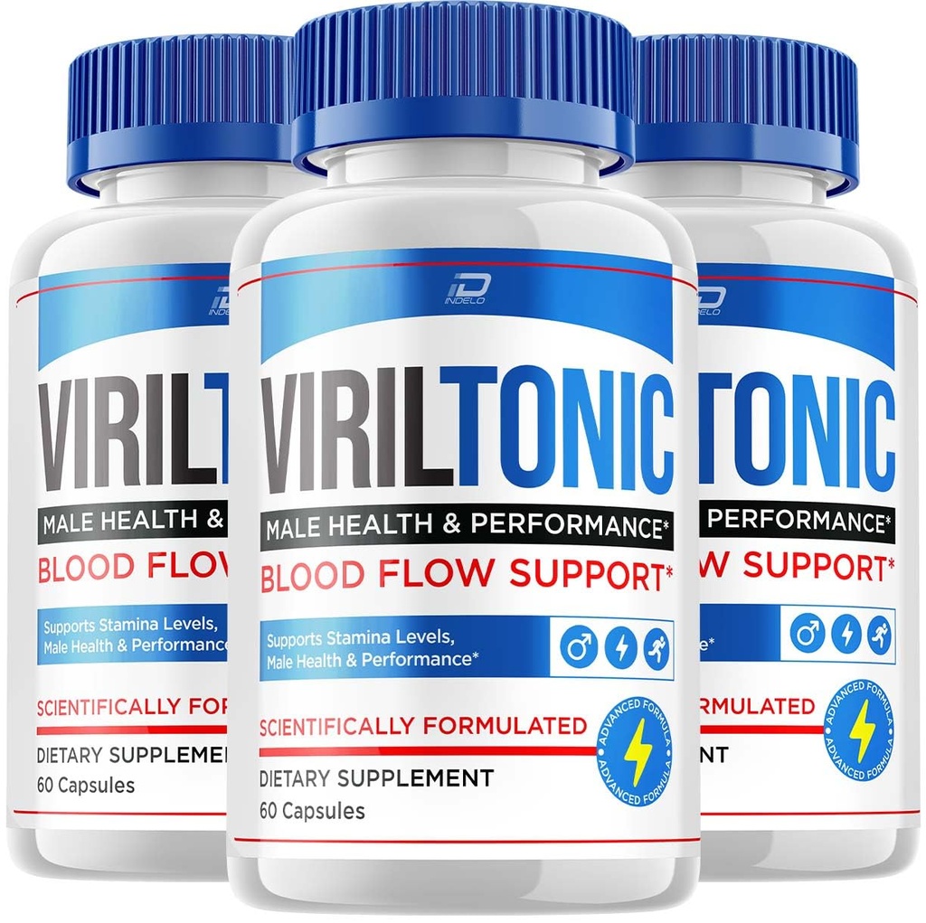 Viril Tonic for Men, Viril Tonic Pills Advanced Performance Supplements, Viril Tonic Performance, Viril Tonic Reviews (3 Pack - 180 Capsules)