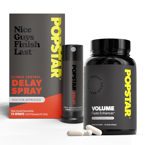 Last Long & Finish Strong Duo - Delay Spray for Men + Volume Booster – Doctor-Recommended for Lasting Stamina & Enhanced Volume