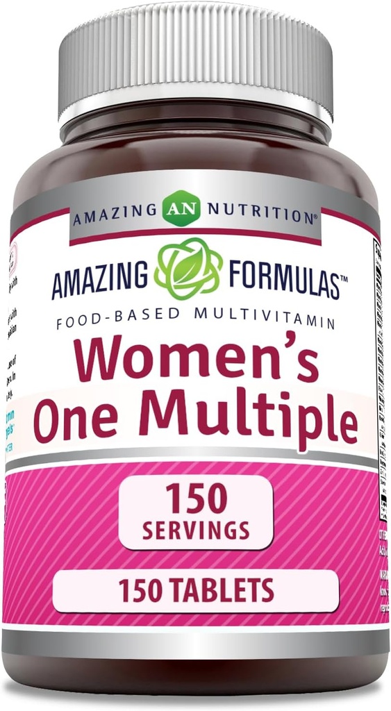 Amazing Formulas Women's One Multivitamin Supplement | Yiyecek bazlı | 150 Tablet | Mükemmel Vitaminler, Mineraller & Probiyotikler | Non-GMO | Gluten-Free | Made in USA